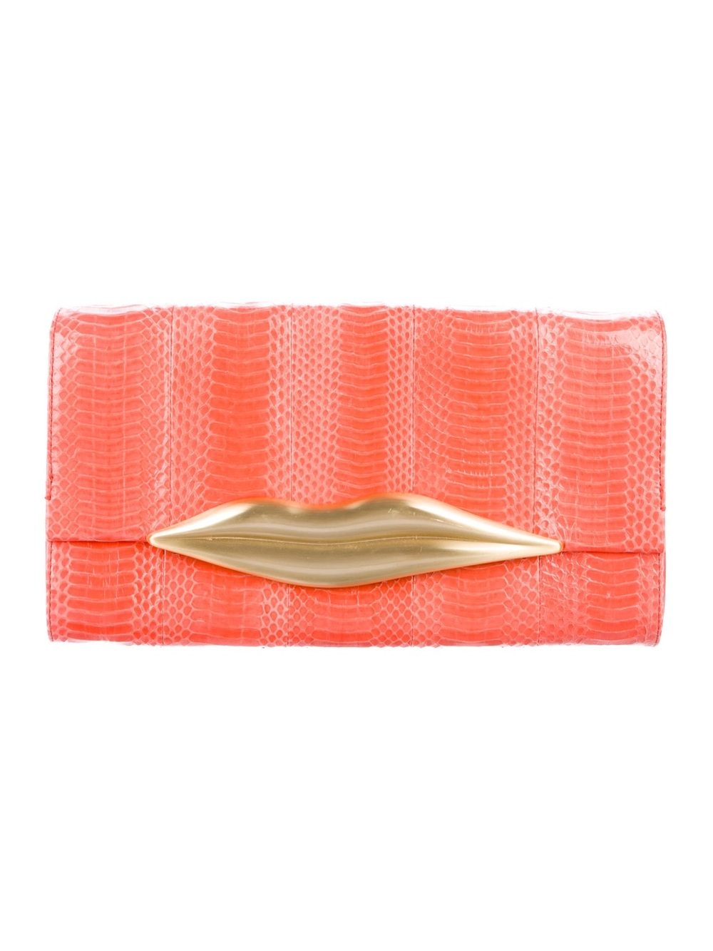 Diane von Furstenberg Python Carolina Lips Clutch